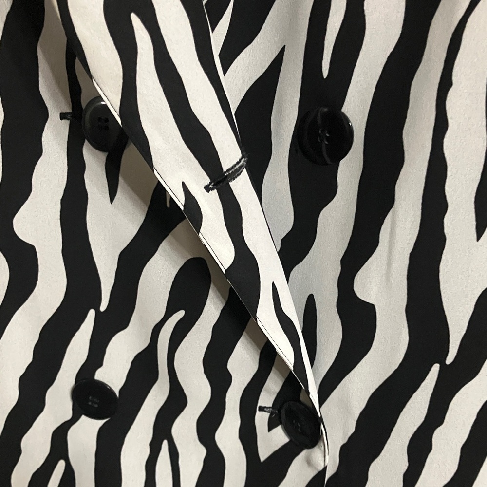 Fashion Bug Black and White Zebra Print Blouse - Picture 2 of 10